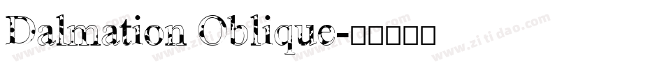 Dalmation Oblique字体转换